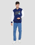 Disney Two Tone Stitch Jaket Varsity Pria
