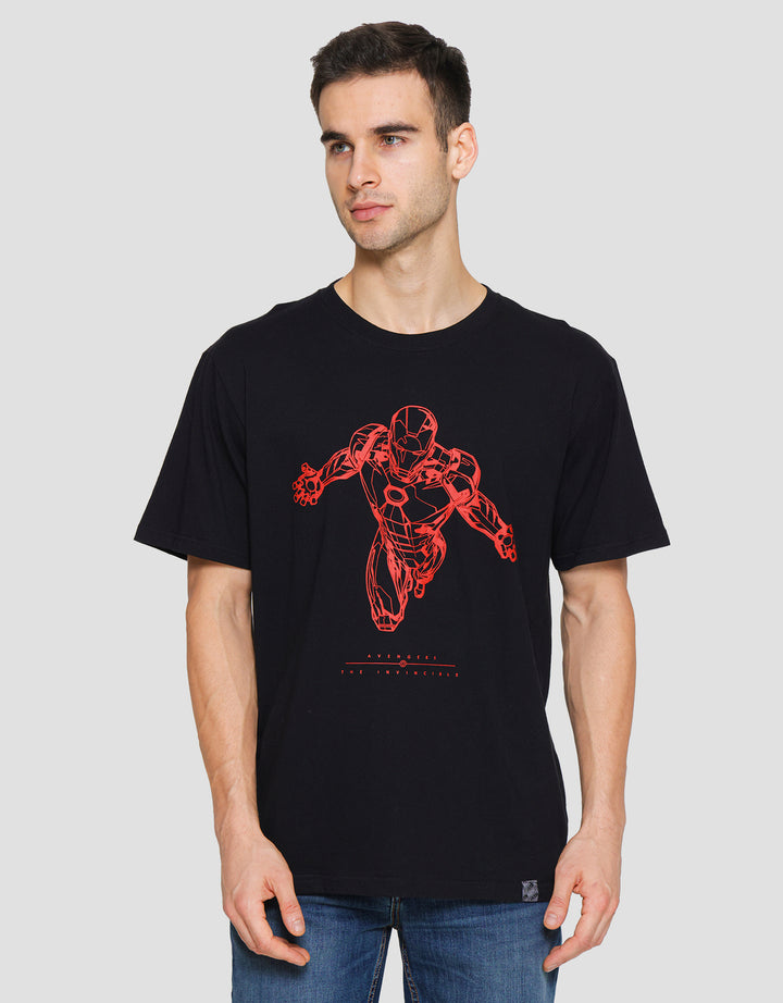 Marvel Iron Man Full Outline Hd Kaos Lengan Pendek Pria