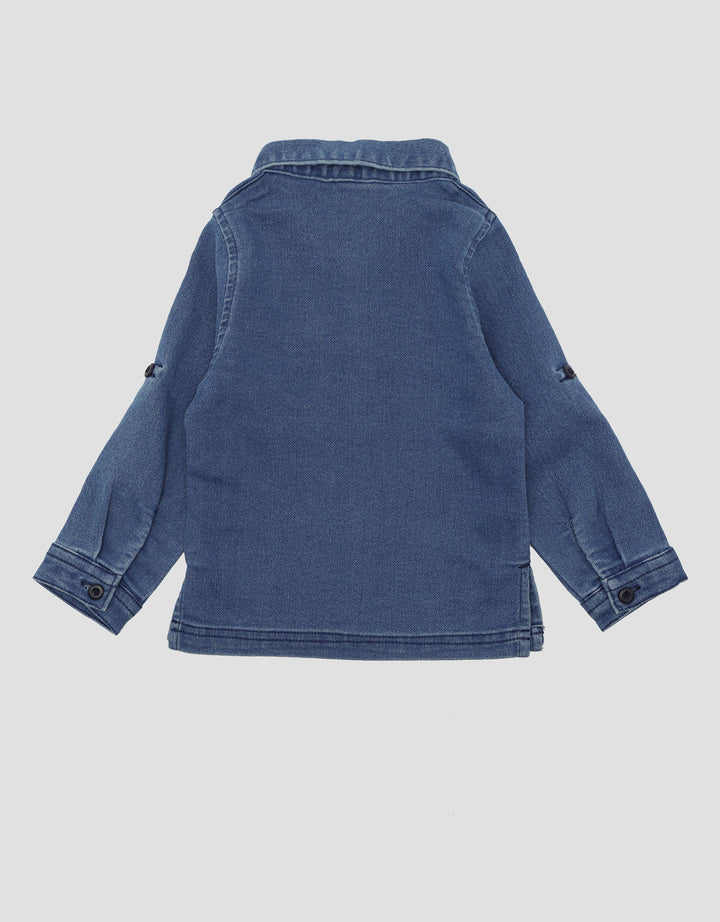 Little M Boys Long Sleeve Pocket Shirt