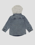 Little M Hoodie Denim Boys Shirt