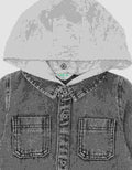 Little M Hoodie Denim Kemeja Anak Laki-laki