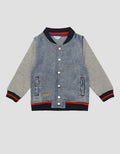 Little M Denim Baseball Combi Boys Jacket