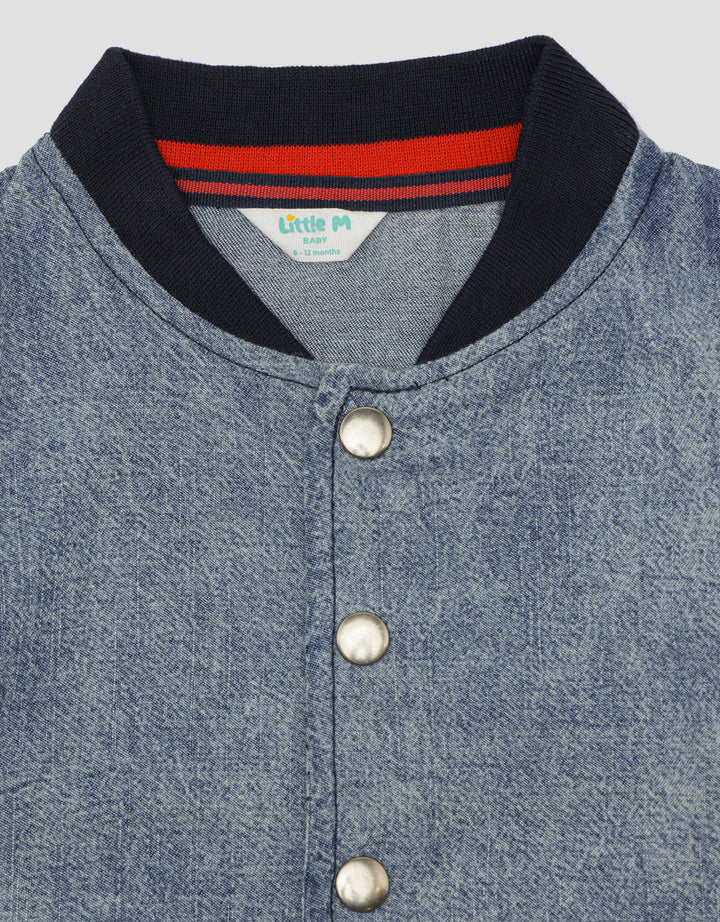 Little M Denim Baseball Combi Jaket Anak Laki-laki