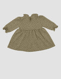 Little M Terry Aop With Lace Midi Dress Baby Girl