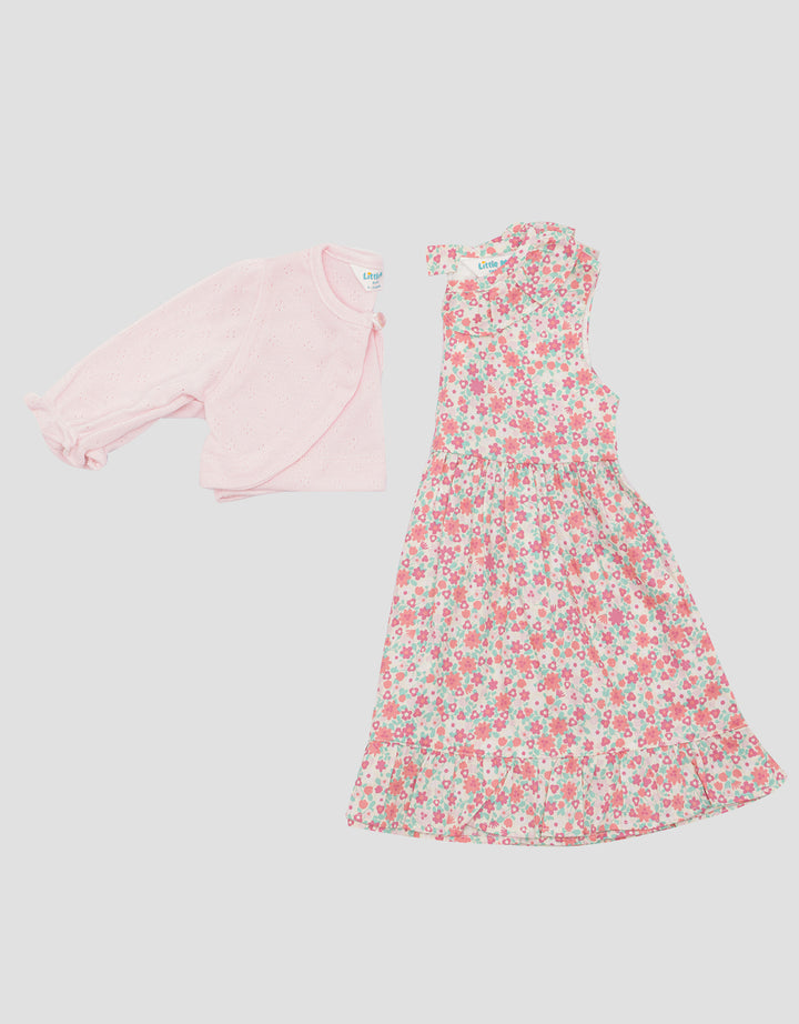 Little M Girls Midi Cardi Dress