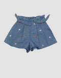 Little M Floral Embro Girls Shorts
