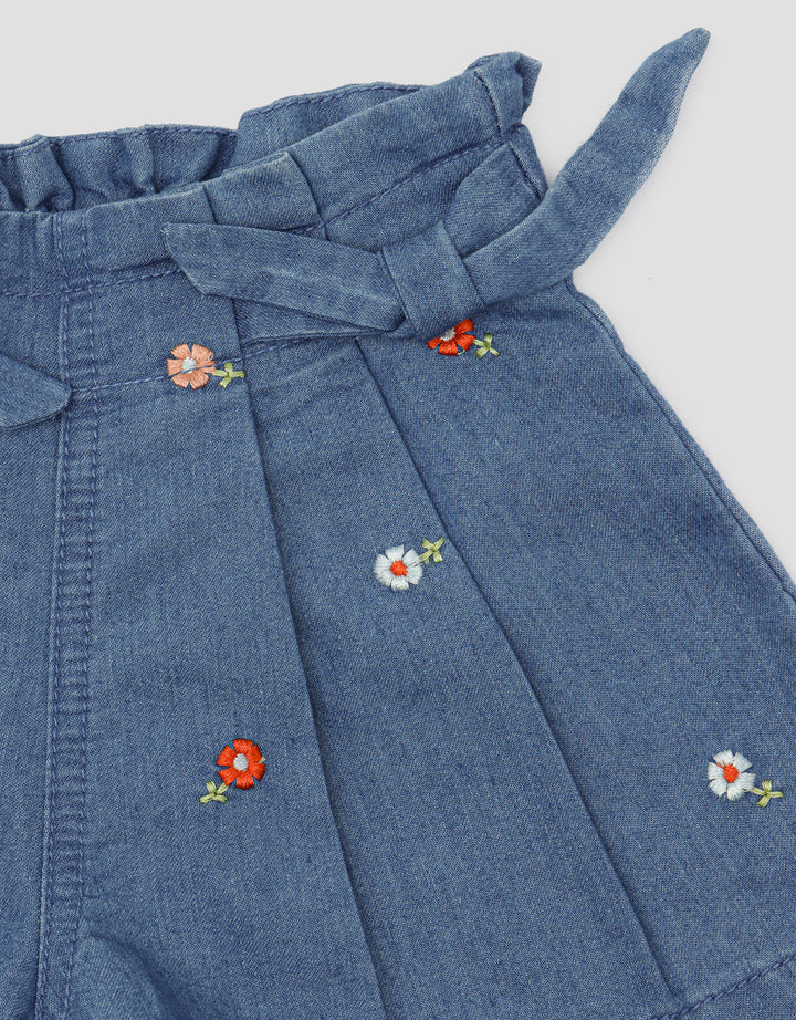 Little M Floral Embro Celana Pendek Anak Perempuan