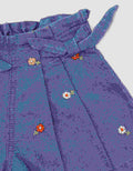 Little M Floral Embro Girls Shorts