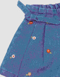 Little M Floral Embro Girls Shorts