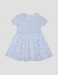 Little M Woven Kotak Bunny Midi Dress Anak Perempuan