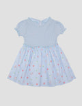 Little M Woven Kotak Bunny Midi Dress Anak Perempuan