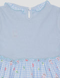 Little M Woven Kotak Bunny Midi Dress Anak Perempuan