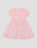 Little M Kombi Woven Kotak Flower Midi Dress Anak Perempuan