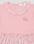 Little M Kombi Woven Kotak Flower Midi Dress Anak Perempuan