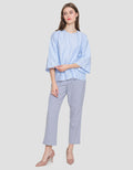 St. Yves Cropped Eyeled With Flare Sleeve Blouse Wanita