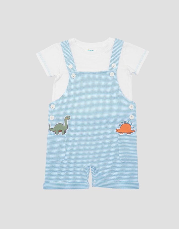 Little M Tekstur Tawon With Pocket Jumpsuit Overall Anak Laki-Laki