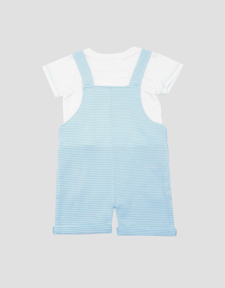 Little M Tekstur Tawon With Pocket Jumpsuit Overall Anak Laki-Laki