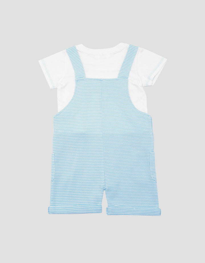 Little M Tekstur Tawon With Pocket Jumpsuit Overall Anak Laki-Laki