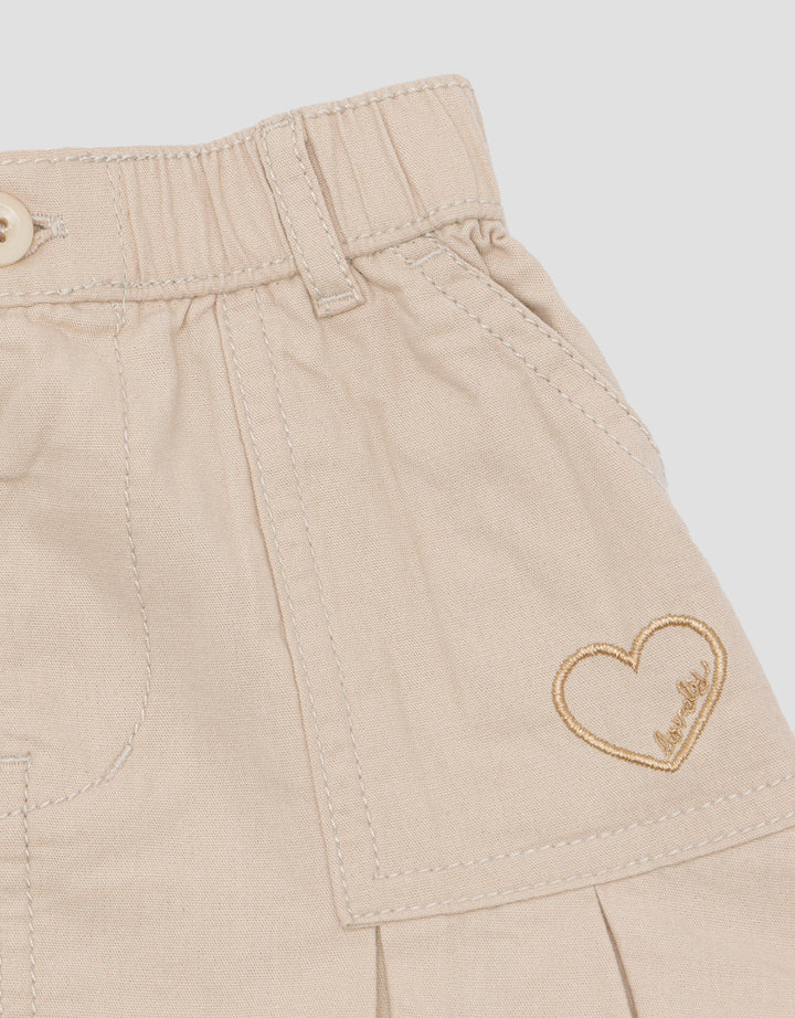 Little M Woven Big Pocket Rok Midi Bayi Perempuan