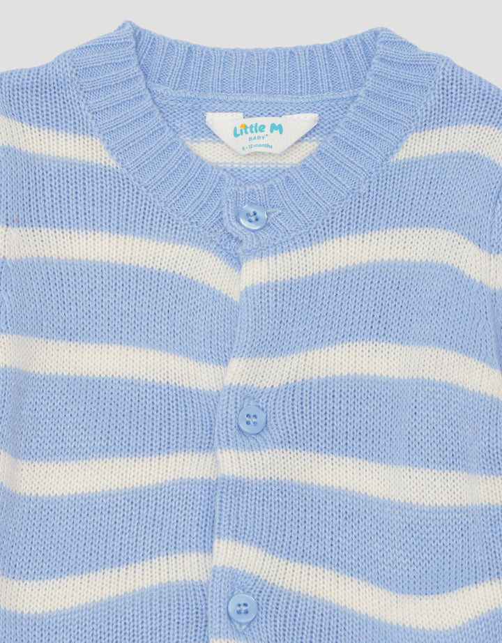 Little M Rajut Stripe Cardigan Anak Bayi