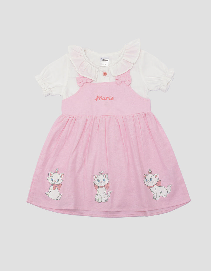 Disney Overall Marie Ribbon Woven Midi Dress for Girls