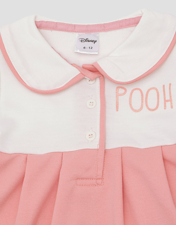 Disney Collar Pooh Midi Dress Anak Perempuan