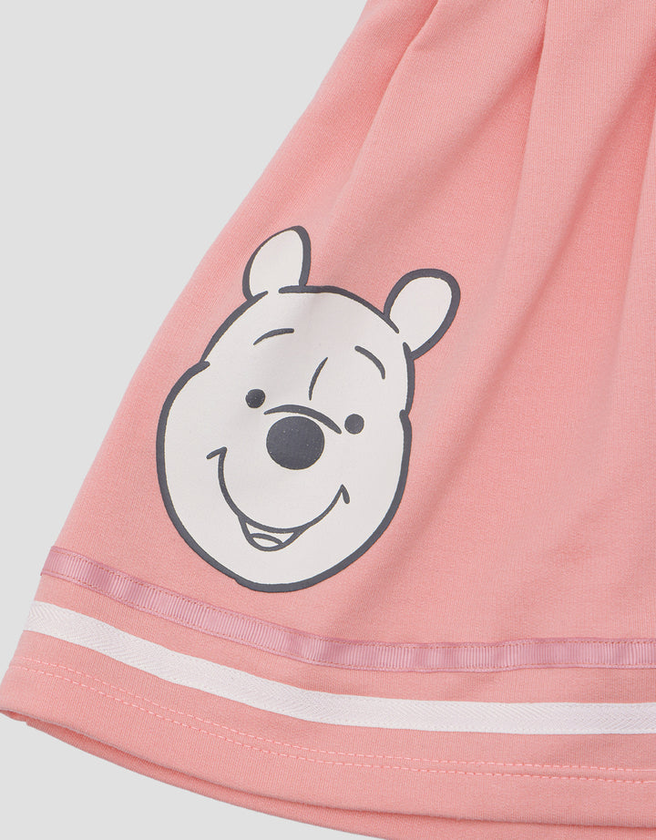 Disney Collar Pooh Midi Dress Anak Perempuan