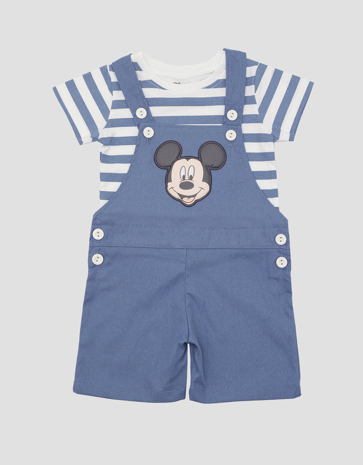 Disney Overall Mickey Stripe Set Anak Laki-laki