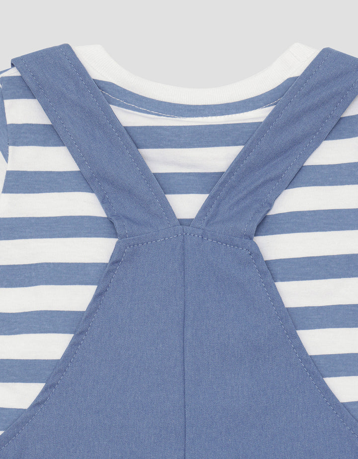 Disney Overall Mickey Stripe Set Anak Laki-laki