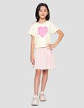 Little M You Are So Loved 2 Kupu Kaos Lengan Pendek Anak Perempuan