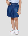 Little M Lipet Sebagian Skort Denim Anak Perempuan