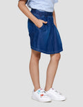Little M Lipet Sebagian Skort Denim Anak Perempuan