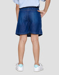 Little M Lipet Sebagian Skort Denim Anak Perempuan