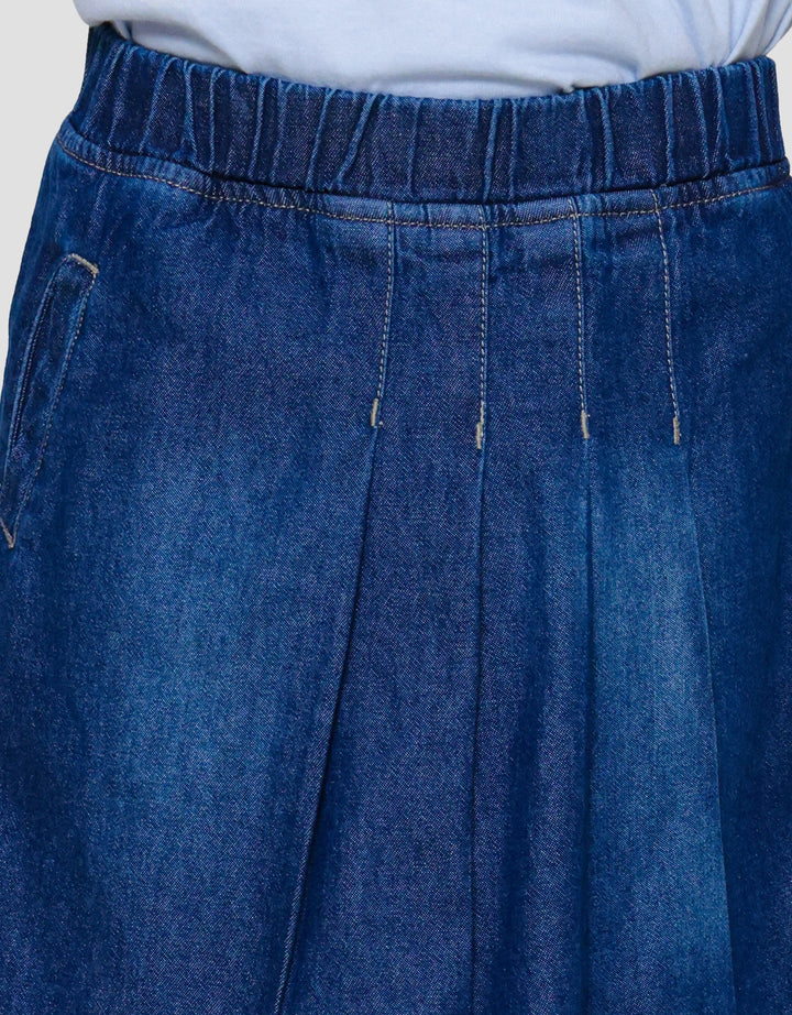 Little M Lipet Sebagian Skort Denim Anak Perempuan