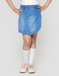 Little M Denim Basic Kantong Skort Anak Perempuan