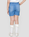 Little M Denim Basic Kantong Skort Anak Perempuan