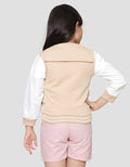 Little M Varsity Kombinasi Bordir Jaket Anak Perempuan