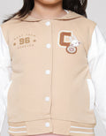 Little M Varsity Kombinasi Bordir Jaket Anak Perempuan