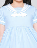Little M Sailor Collar Midi Dress for Girls