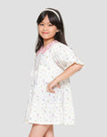 Little M Floral Smock Kerah Midi Dress Anak Perempuan