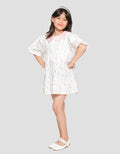 Little M Floral Smock Kerah Midi Dress Anak Perempuan