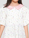 Little M Floral Smock Kerah Midi Dress Anak Perempuan