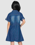 Little M Safari Denim Midi Dress Anak Perempuan