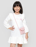 Little M Ruffle Tas Flamingo Midi Dress Anak Perempuan