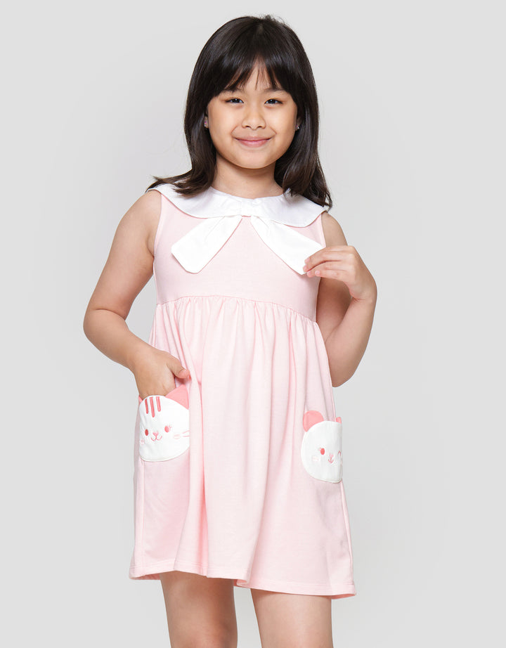 Little M Kerah Sailor Midi Dress Anak Perempuan