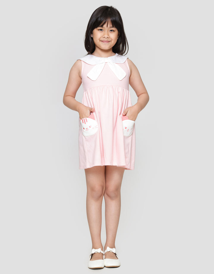 Little M Kerah Sailor Midi Dress Anak Perempuan
