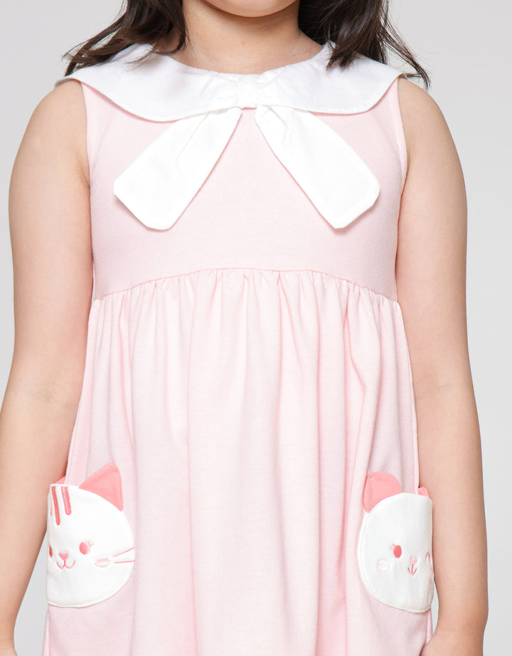 Little M Kerah Sailor Midi Dress Anak Perempuan