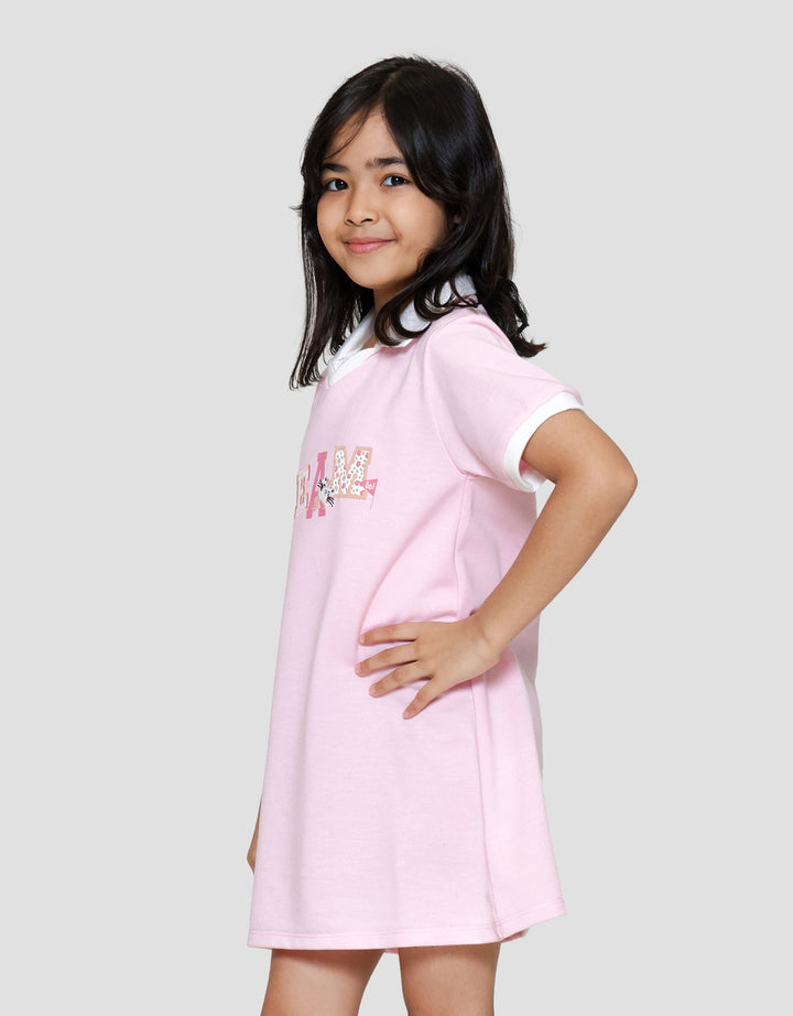 Little M Kerah Team Midi Dress Anak Perempuan
