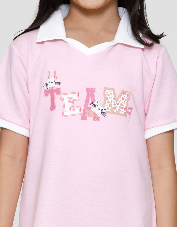 Little M Kerah Team Midi Dress Anak Perempuan