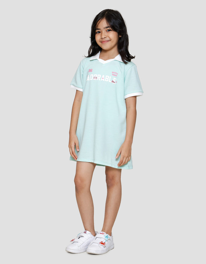 Little M Kerah Adorable Midi Dress Anak Perempuan